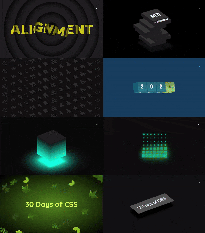 demo website: Site 30 Days CSS