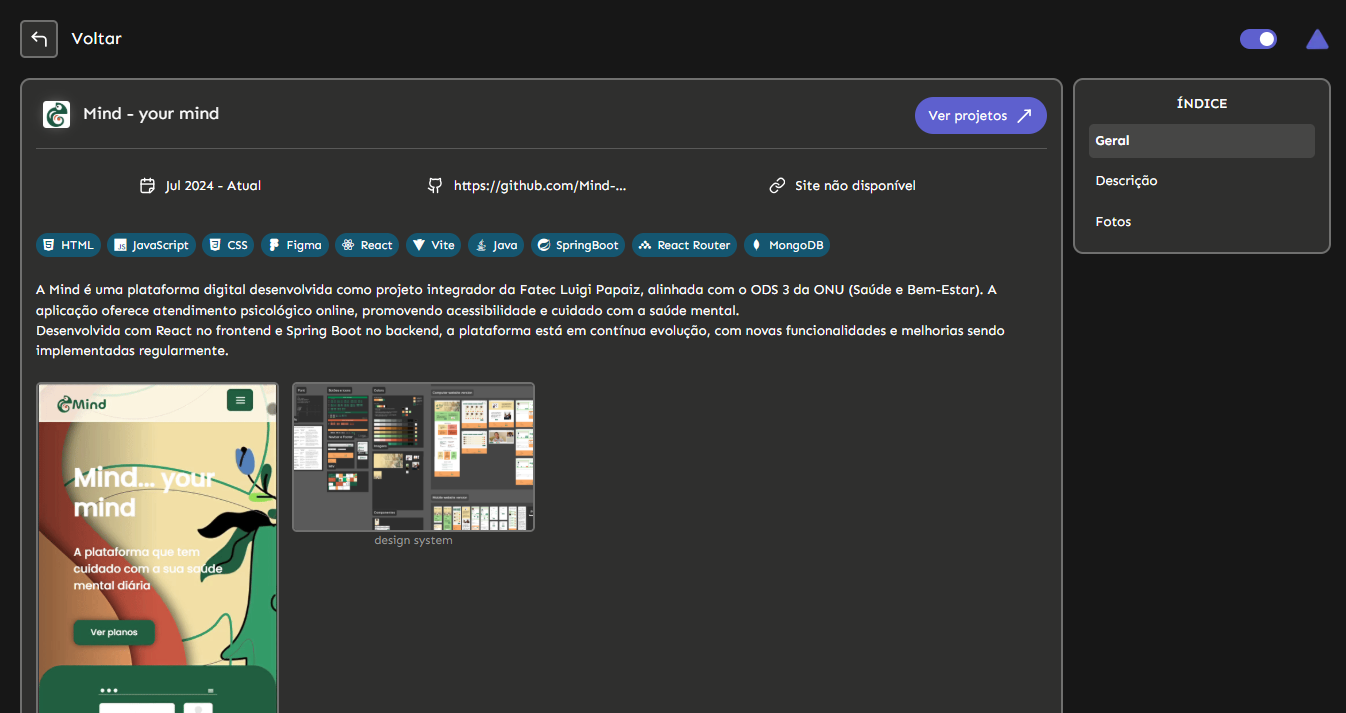 Imagem do projeto: My Portfolio - Preview sobre os projetos realizados